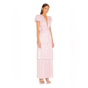 Sabina Musáyev pink floor length gown